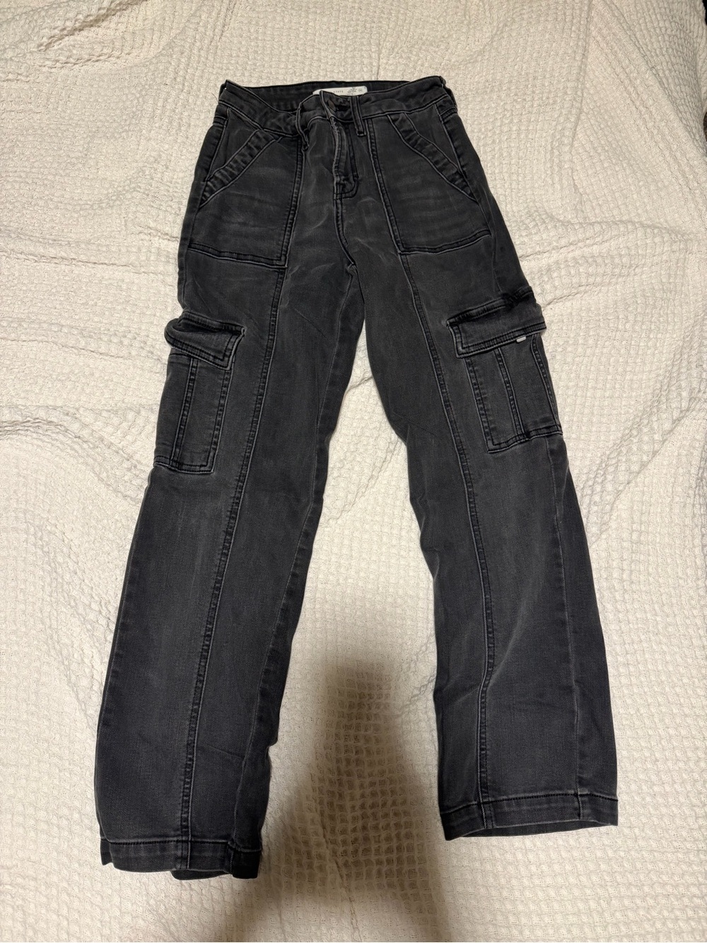 Altar'd State Black Straight Leg Cargo Jeans